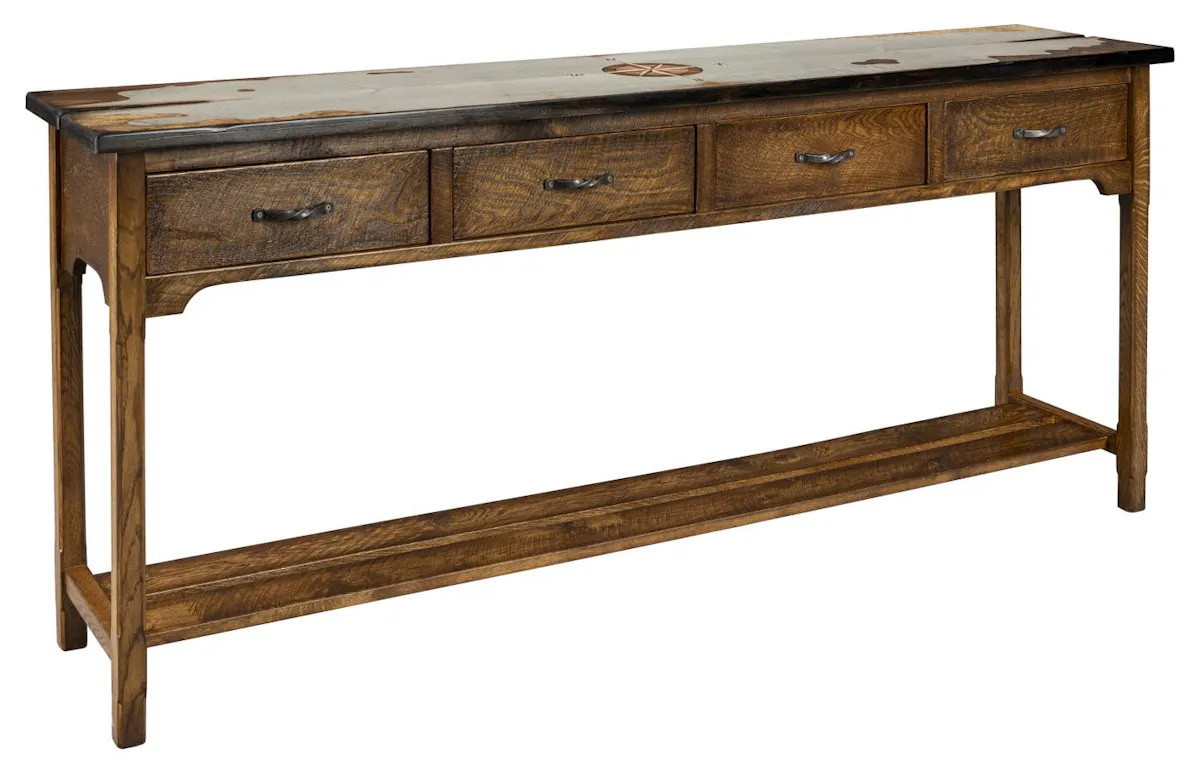 Green Gables Furniture TW215 Tradewinds Harker’s Island 4 Drawer Console Table with Shelf Green Gables Furniture TW215 Tradewinds Harker’s Island 4 Drawer Console Table with Shelf