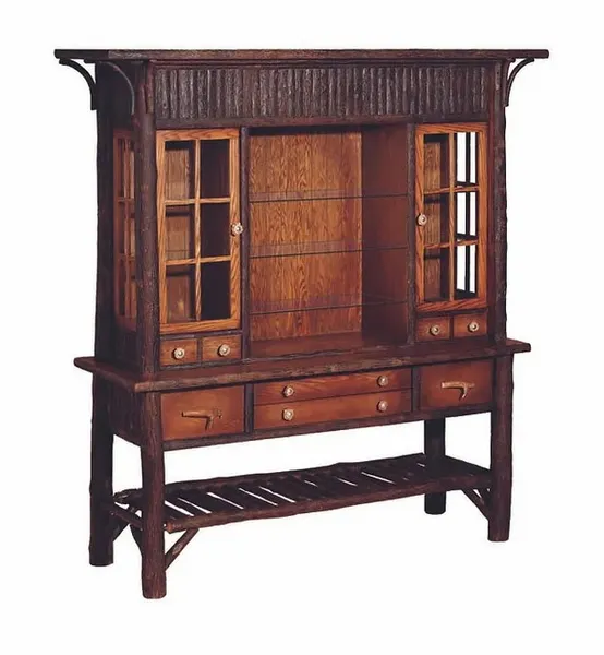 Old Hickory Furniture BR800H-700B Big Ranch China Hutch & Buffet Old Hickory Furniture BR800H-700B Big Ranch China Hutch & Buffet