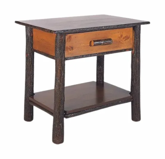 Old Hickory Furniture 105 Classic Nightstand with Solid Shelf Old Hickory Furniture 105 Classic Nightstand with Solid Shelf