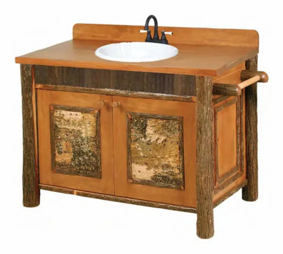 Old Hickory Furniture OF221V Old Faithful Vanity Birch Accents Old Hickory Furniture OF221V Old Faithful Vanity Birch Accents