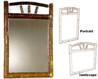 Old Hickory Furniture WWMIRV Wagon Wheel Mirror