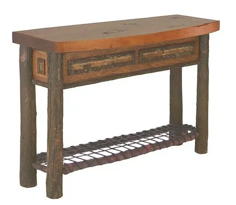 Old Hickory Furniture WL500 Woodland Bowfront Console Table Old Hickory Furniture WL500 Woodland Bowfront Console Table