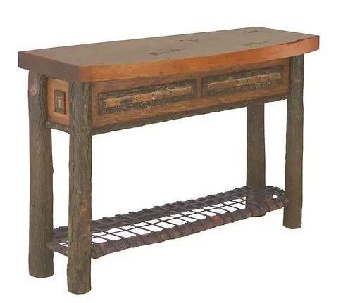 Old Hickory Furniture WL500 Woodland Bowfront Console Table Old Hickory Furniture WL500 Woodland Bowfront Console Table