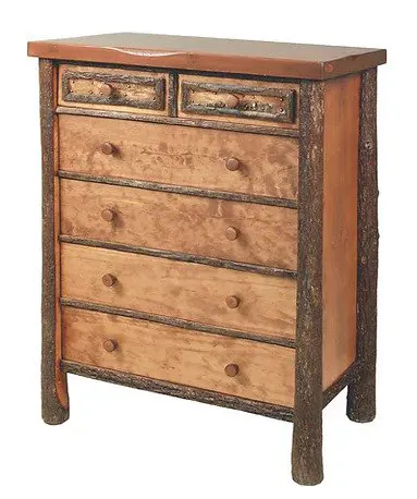 Old Hickory Furniture WL135 Woodland Five Drawer Chest Old Hickory Furniture WL135 Woodland Five Drawer Chest