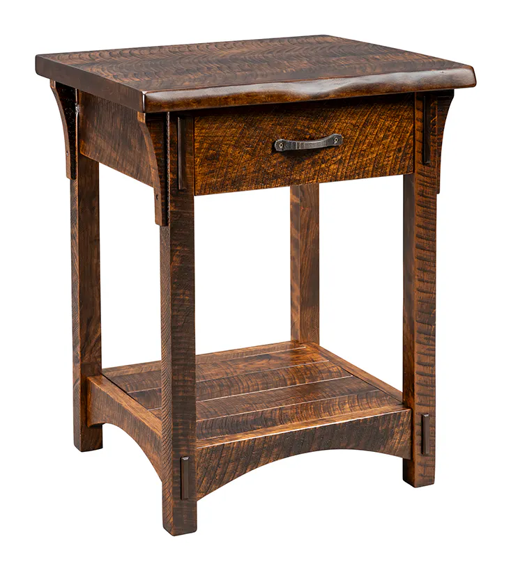 Green Gables Furniture Y4402 Montana Mission 1 Drawer Nightstand with Shelf Green Gables Furniture Y4402 Montana Mission 1 Drawer Nightstand with Shelf