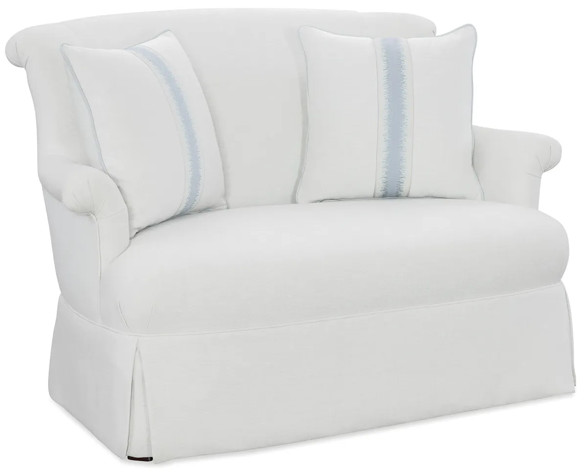 Jessica Charles 1762SK Fitzroy Skirted Settee Jessica Charles 1762SK Fitzroy Skirted Settee