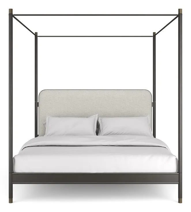 Caracole Furniture CLA-024-126 Campaign King Bed with Canopy Caracole Furniture CLA-024-126 Campaign King Bed with Canopy