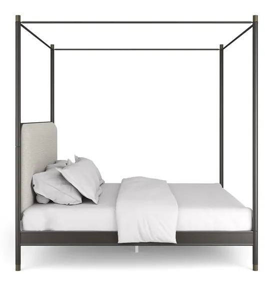 Caracole Furniture CLA-024-126 Campaign King Bed with Canopy Caracole Furniture CLA-024-126 Campaign King Bed with Canopy
