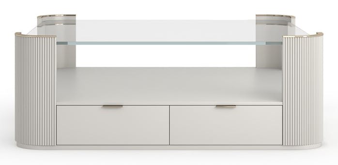 Caracole Furniture CLA-024-406 Love Square Cocktail Table Matte Pearl Caracole Furniture CLA-024-406 Love Square Cocktail Table Matte Pearl