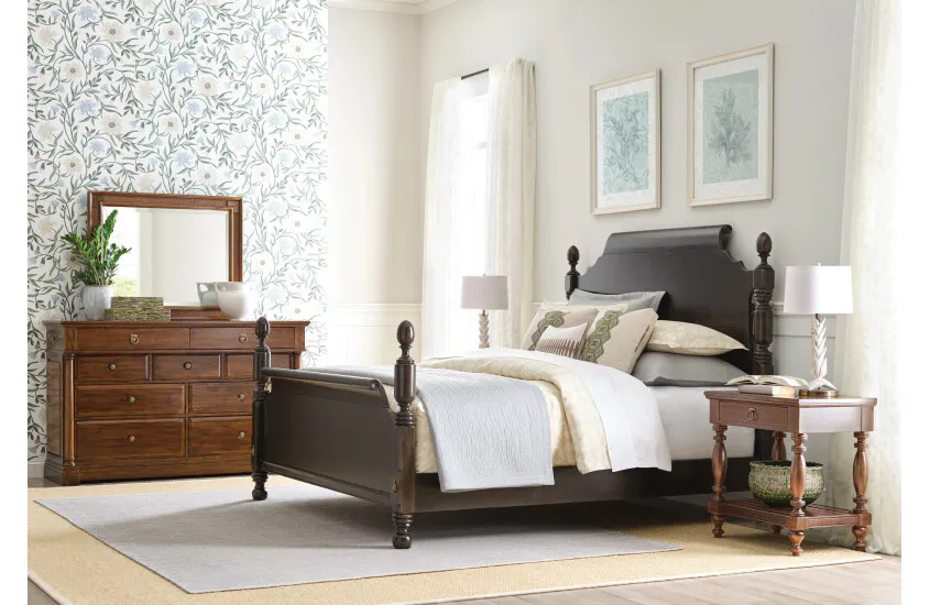 Kincaid Furniture 487-324BP Queen Brighton Poster Bed Black Kincaid Furniture 487-324BP Queen Brighton Poster Bed Black