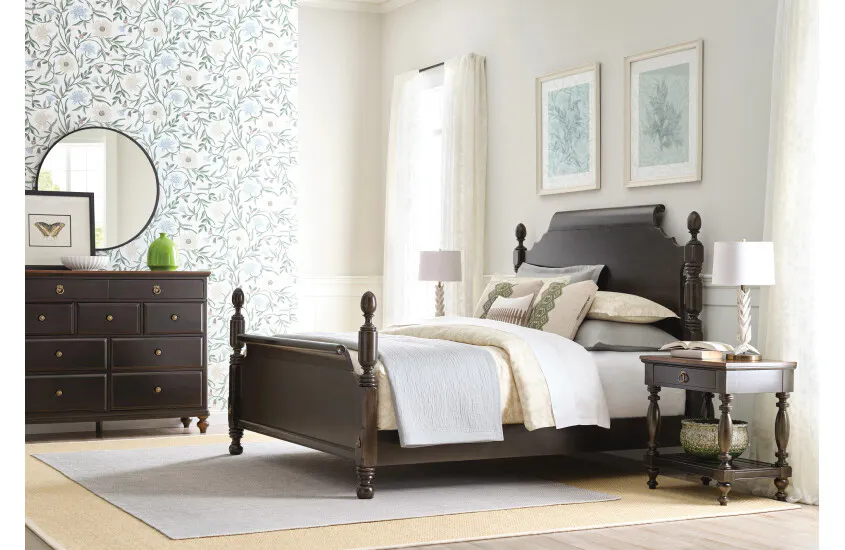 Kincaid Furniture 487-324BP Queen Brighton Poster Bed Black Kincaid Furniture 487-324BP Queen Brighton Poster Bed Black
