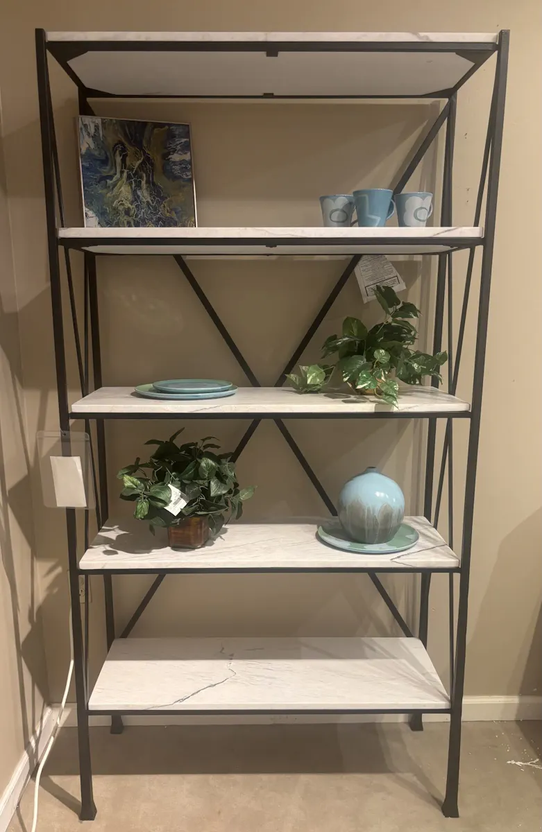 Bassett 6M35-0682 Whitestone Metal Etagere Bassett 6M35-0682 Whitestone Metal Etagere