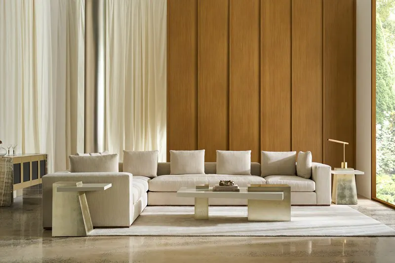 Caracole Furniture UPH-024-AS1-B Bello Armless Sofa Caracole Furniture UPH-024-AS1-B Bello Armless Sofa