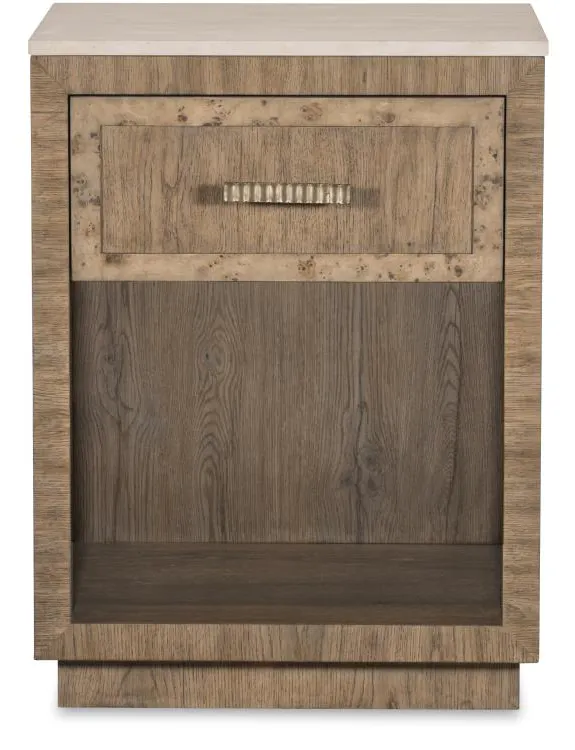 Century Furniture CBA-222M-V1 Monterey Single Drawer Nightstand W/Travertine Hawthorne Light Century Furniture CBA-222M-V1 Monterey Single Drawer Nightstand W/Travertine Hawthorne Light