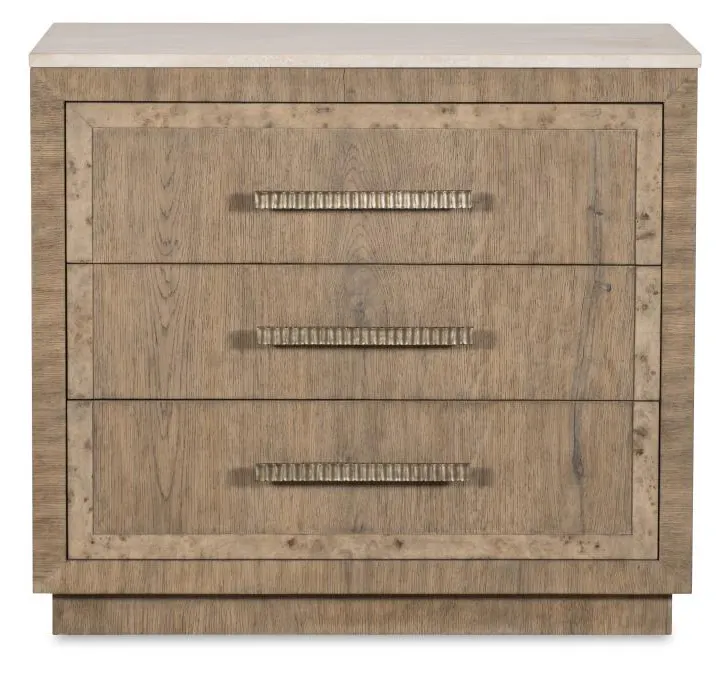 Century Furniture CBA-223M-V1 Monterey Three Drawer Nightstand W/Travertine Hawthorne Light Century Furniture CBA-223M-V1 Monterey Three Drawer Nightstand W/Travertine Hawthorne Light