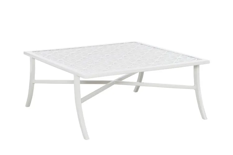 Hickory Chair HCD8900-W-STK Haret Low Cocktail Table Cloud White