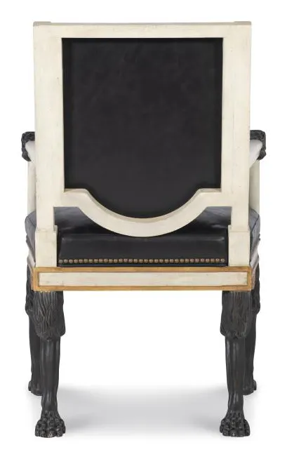 Century Furniture TS-CCA-3154-6-V1 Robert Arm Chair Black Leather Stocked Century Furniture TS-CCA-3154-6-V1 Robert Arm Chair Black Leather Stocked