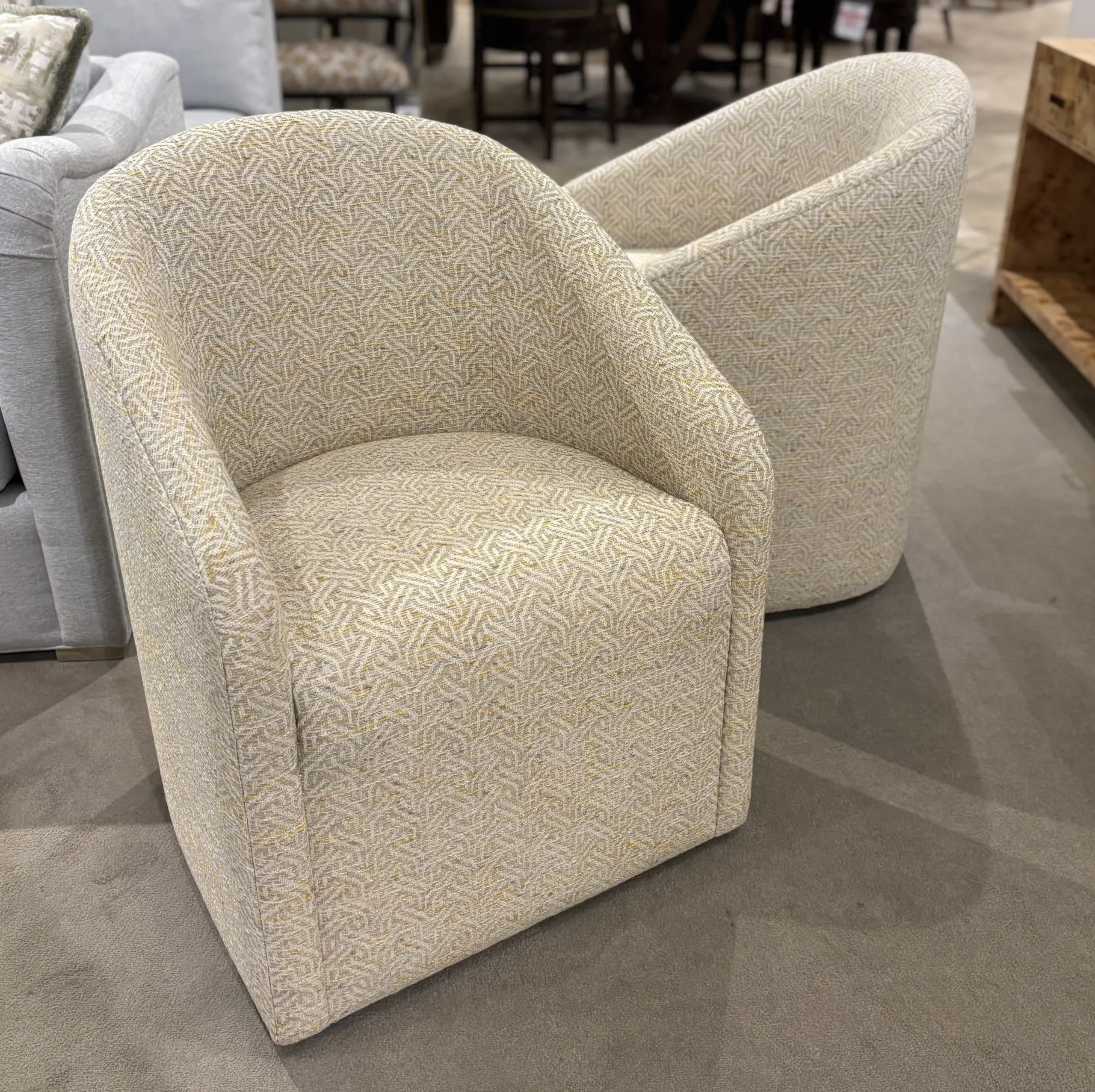 Jessica Charles 1156-C/10089,10090 Demi Chair w Casters