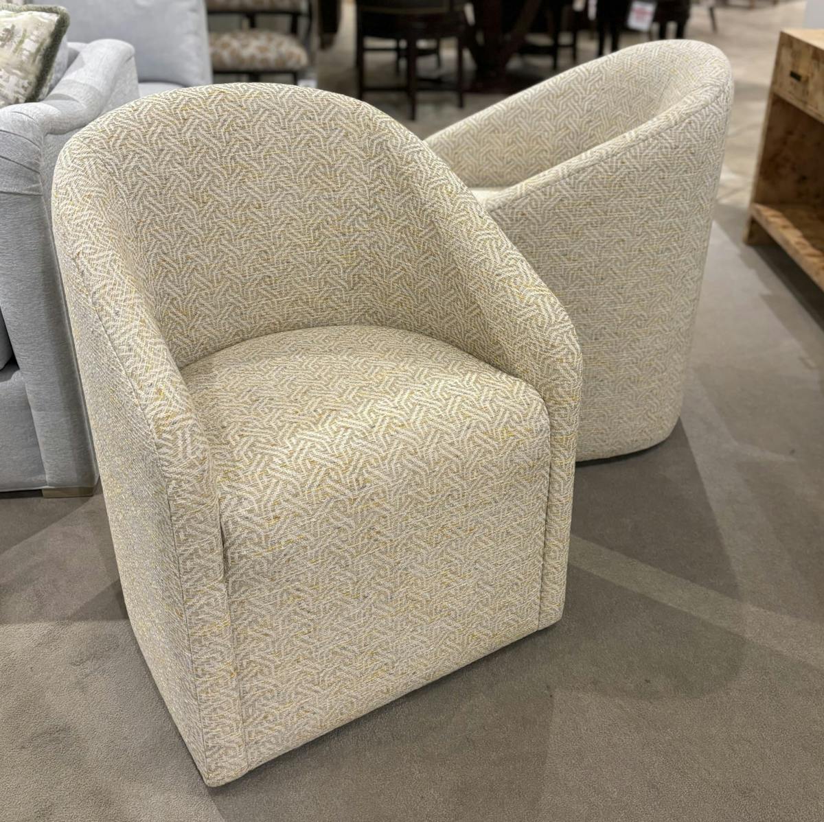 Jessica Charles 1156-C/10089,10090 Demi Chair w Casters Jessica Charles 1156-C/10089,10090 Demi Chair w Casters