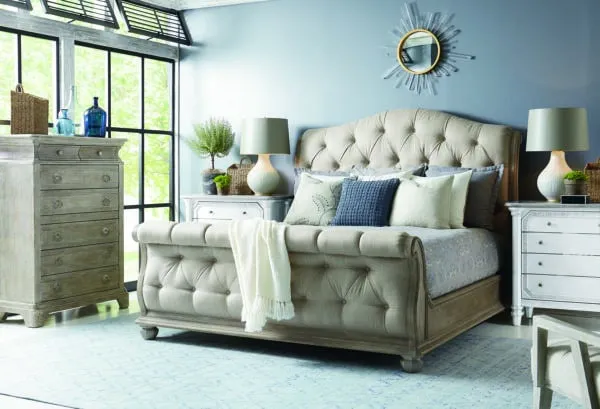 ART Furniture 251125-1303 Summer Creek Shoals Queen Upholstered Tufted Sleigh Bed ART Furniture 251125-1303 Summer Creek Shoals Queen Upholstered Tufted Sleigh Bed