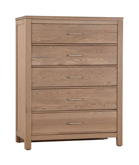 Vaughan Bassett 830-115 Chest of 5 Drawers in Clear Oak Vaughan Bassett 830-115 Chest of 5 Drawers in Clear Oak