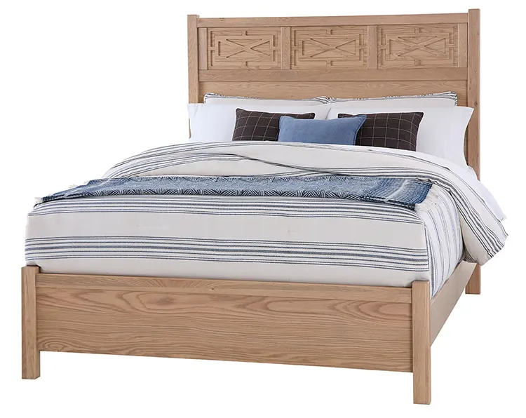 Vaughan Bassett 830-577-755-922 Fretwork Bed in Clear Oak Vaughan Bassett 830-577-755-922 Fretwork Bed in Clear Oak