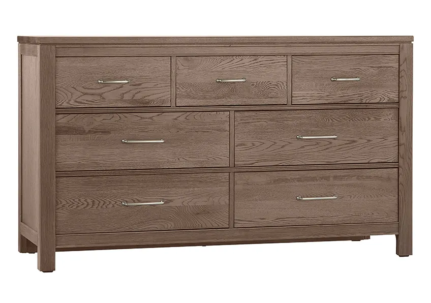 Vaughan Bassett 831-002 7 Drawer Dresser in Grey Oak