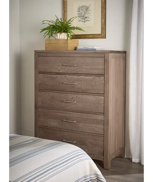 Vaughan Bassett 831-115 Chest of 5 Drawers in Grey Oak Vaughan Bassett 831-115 Chest of 5 Drawers in Grey Oak