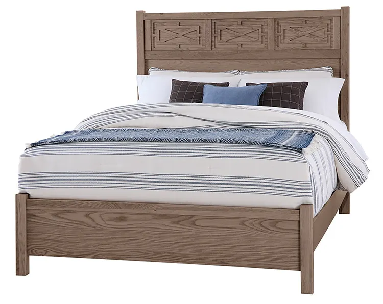 Vaughan Bassett 831-577-755-922 Fretwork Bed in Grey Oak Vaughan Bassett 831-577-755-922 Fretwork Bed in Grey Oak