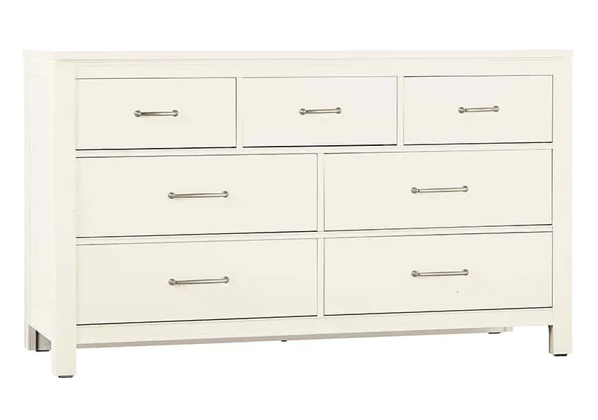 Vaughan Bassett 834-002 7 Drawer Dresser in White Maple