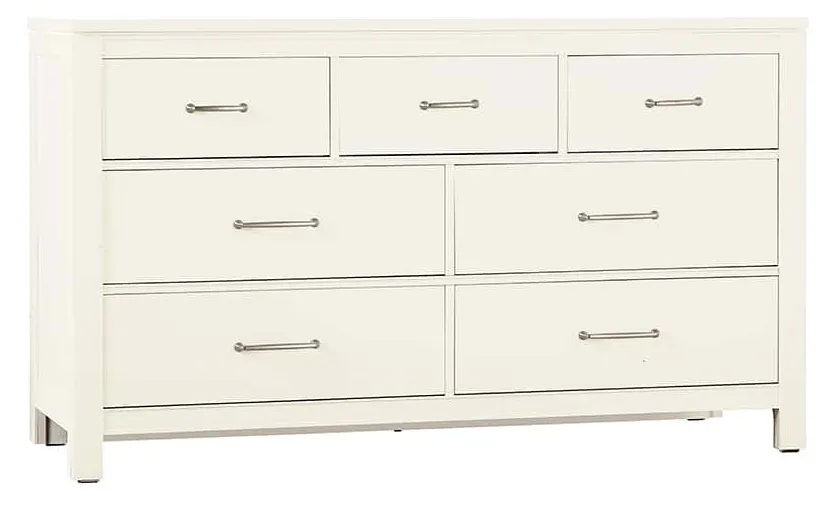 Vaughan Bassett 834-002 7 Drawer Dresser in White Maple Vaughan Bassett 834-002 7 Drawer Dresser in White Maple