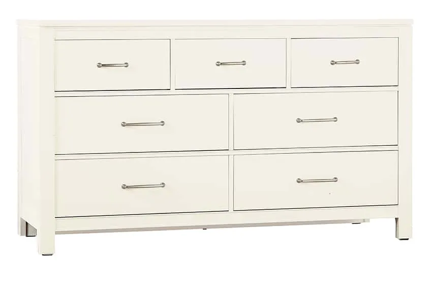 Vaughan Bassett 834-002 7 Drawer Dresser in White Maple Vaughan Bassett 834-002 7 Drawer Dresser in White Maple