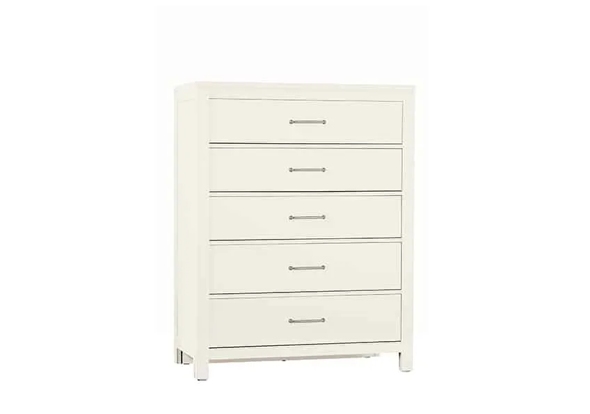 Vaughan Bassett 834-115 Chest of 5 Drawers in Soft White Maple