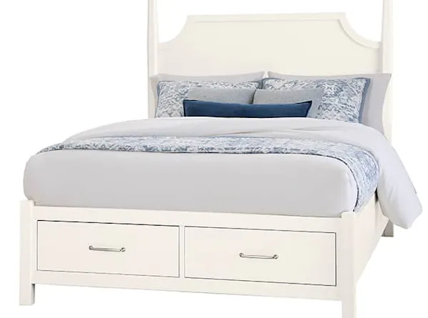 Vaughan Bassett 830/831/834/835-668-066B-502 Pencil Poster Bed with Storage Footboard Vaughan Bassett 830/831/834/835-668-066B-502 Pencil Poster Bed with Storage Footboard