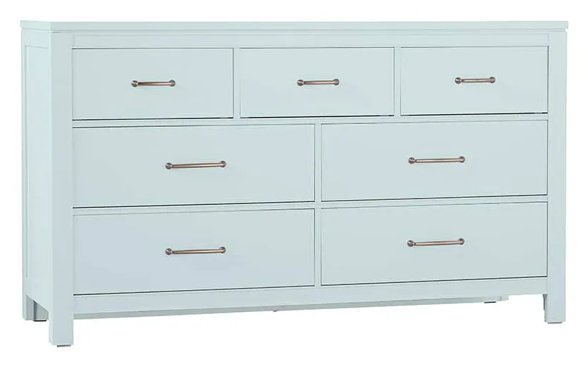 Vaughan Bassett 835-002 7 Drawer Dresser in Blue Maple Vaughan Bassett 835-002 7 Drawer Dresser in Blue Maple