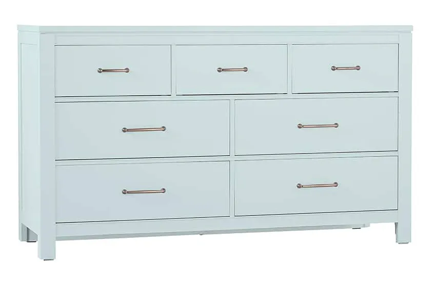 Vaughan Bassett 835-002 7 Drawer Dresser in Blue Maple Vaughan Bassett 835-002 7 Drawer Dresser in Blue Maple