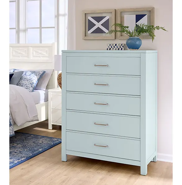 Vaughan Bassett 835-115 Chest of 5 Drawers in Blue Maple Vaughan Bassett 835-115 Chest of 5 Drawers in Blue Maple