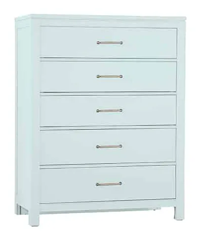 Vaughan Bassett 835-115 Chest of 5 Drawers in Blue Maple Vaughan Bassett 835-115 Chest of 5 Drawers in Blue Maple