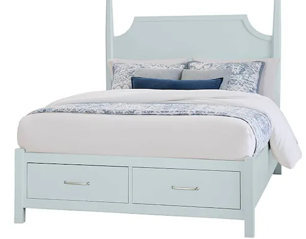 Vaughan Bassett 830/831/834/835-668-066B-502 Pencil Poster Bed with Storage Footboard Vaughan Bassett 830/831/834/835-668-066B-502 Pencil Poster Bed with Storage Footboard