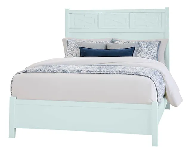 Vaughan Bassett 835-577-755-922 Fretwork Bed in Blue Maple Vaughan Bassett 835-577-755-922 Fretwork Bed in Blue Maple