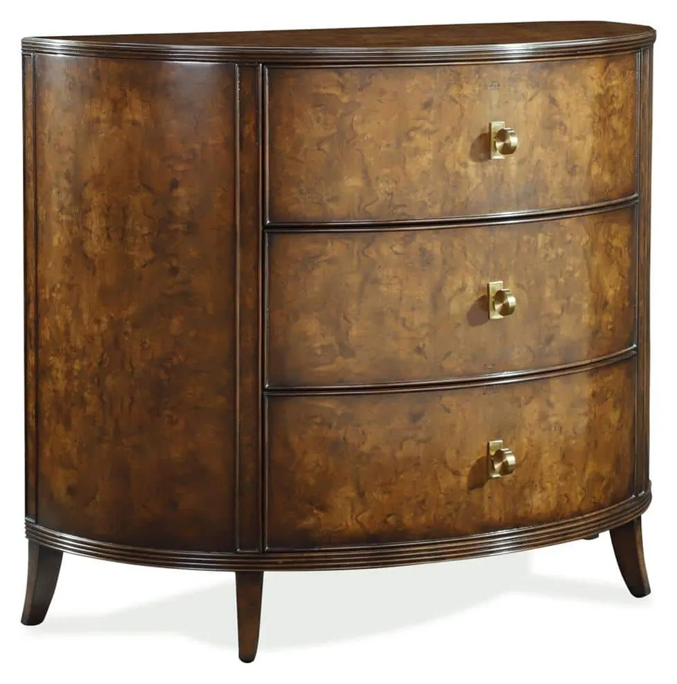 John Richard EUR-01-0525 Sylvestre Three-Drawer Chest Walnut John Richard EUR-01-0525 Sylvestre Three-Drawer Chest Walnut
