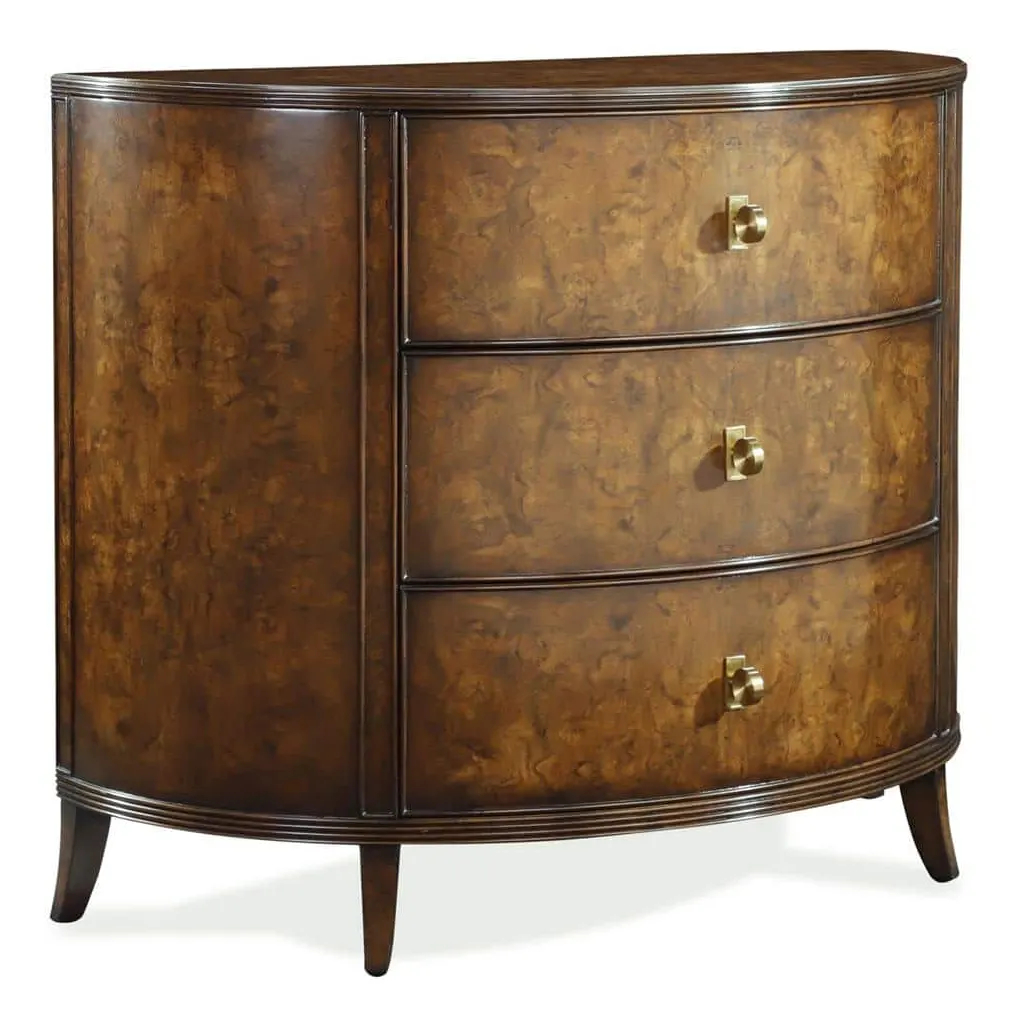 John Richard EUR-01-0525 Sylvestre Three-Drawer Chest Walnut John Richard EUR-01-0525 Sylvestre Three-Drawer Chest Walnut
