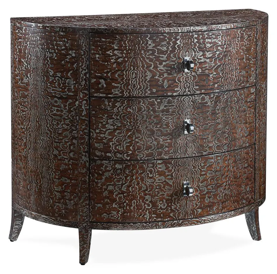 John Richard EUR-01-0544 Sylvestre Three-Drawer Demilune Tamo Ash John Richard EUR-01-0544 Sylvestre Three-Drawer Demilune Tamo Ash