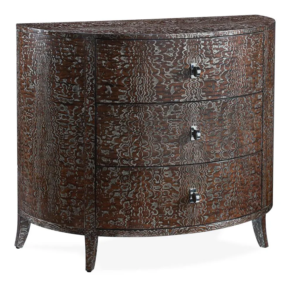 John Richard EUR-01-0544 Sylvestre Three-Drawer Demilune Tamo Ash John Richard EUR-01-0544 Sylvestre Three-Drawer Demilune Tamo Ash