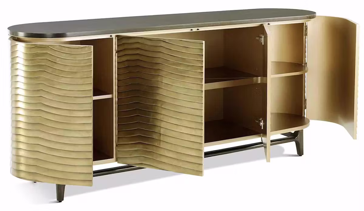 John Richard EUR-04-0906 Radiant Waves Four-Door Sideboard John Richard EUR-04-0906 Radiant Waves Four-Door Sideboard