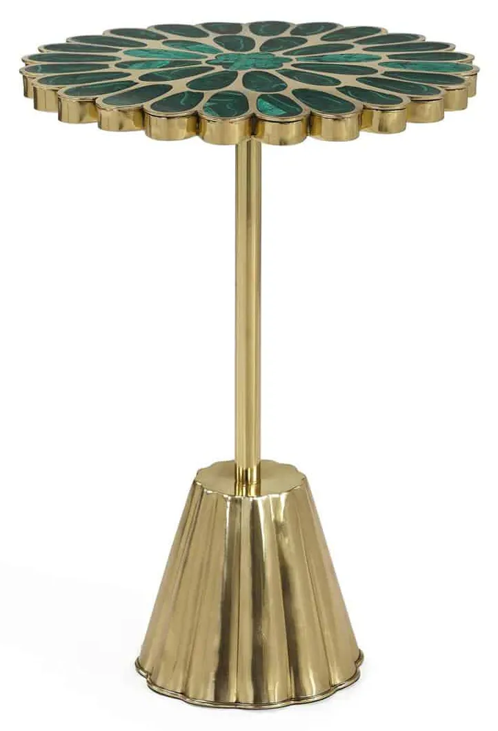 John Richard JFD-0425 Peony Accent Table, Dark Green John Richard JFD-0425 Peony Accent Table, Dark Green