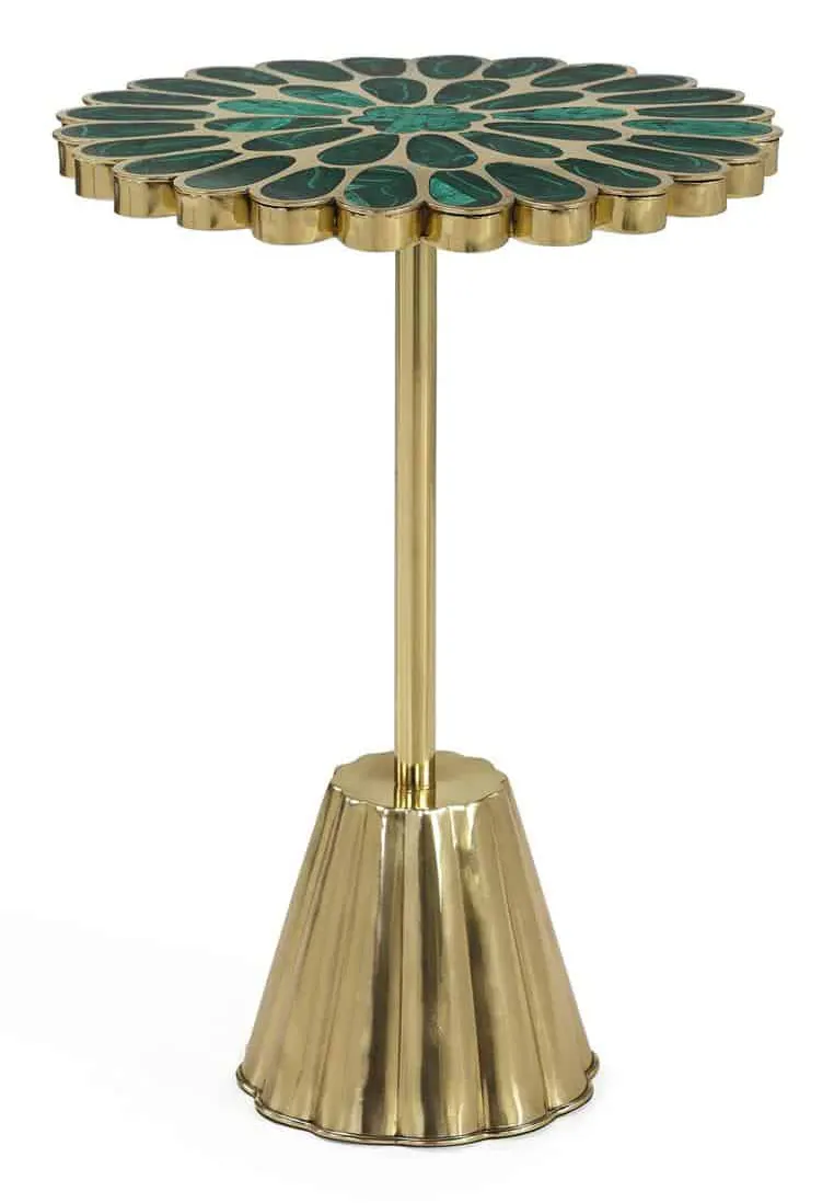 John Richard JFD-0425 Peony Accent Table, Dark Green John Richard JFD-0425 Peony Accent Table, Dark Green