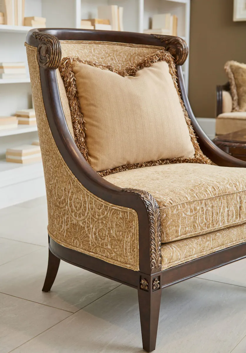 ART Furniture 509534-5527AB Giovanna Azure Carved Wood Accent Chair ART Furniture 509534-5527AB Giovanna Azure Carved Wood Accent Chair