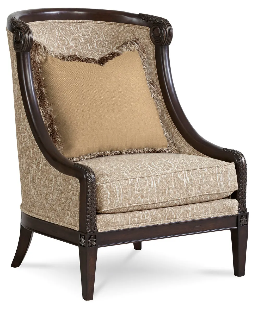 ART Furniture 509534-5527AB Giovanna Azure Carved Wood Accent Chair ART Furniture 509534-5527AB Giovanna Azure Carved Wood Accent Chair