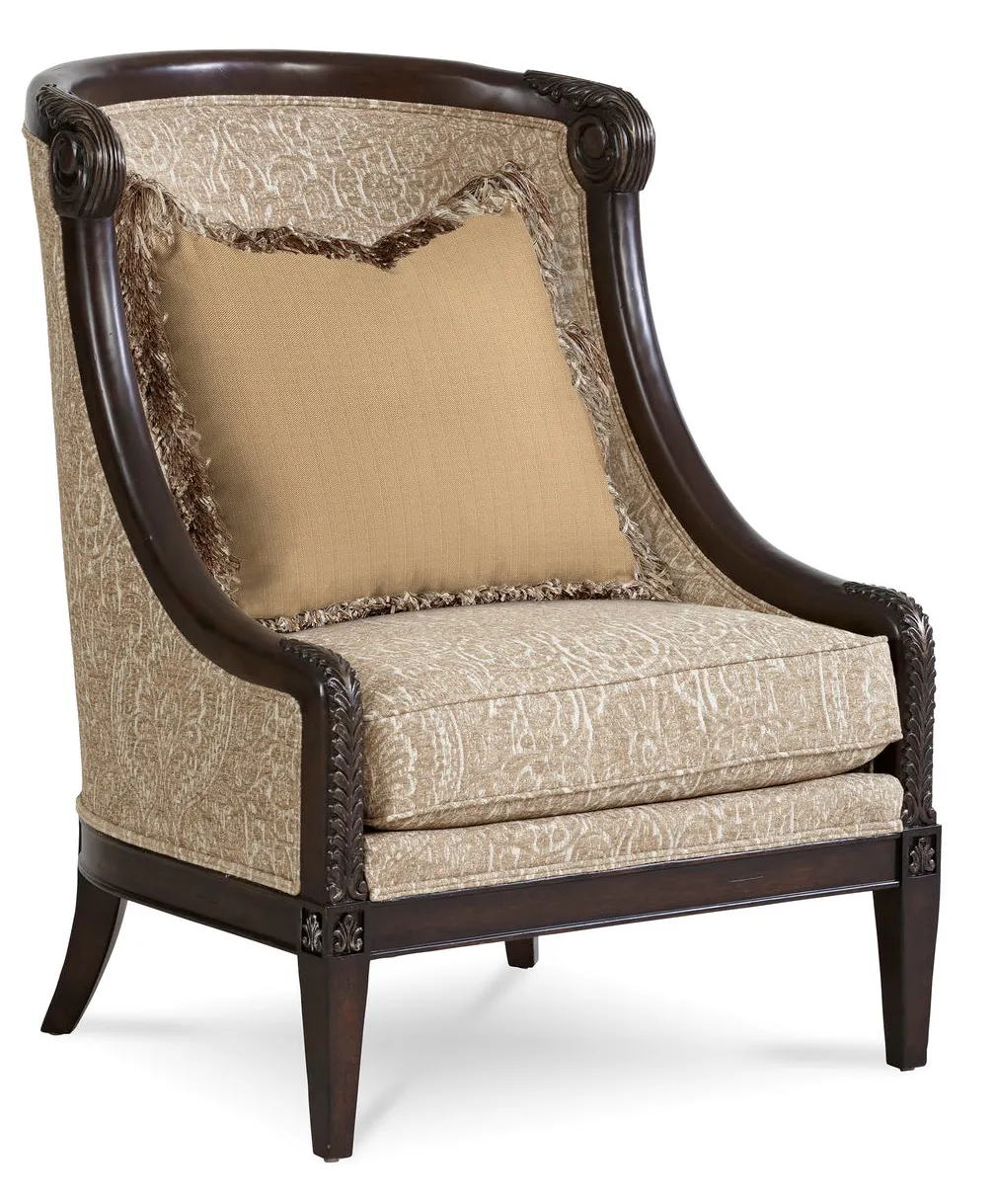 ART Furniture 509534-5527AB Giovanna Azure Carved Wood Accent Chair ART Furniture 509534-5527AB Giovanna Azure Carved Wood Accent Chair